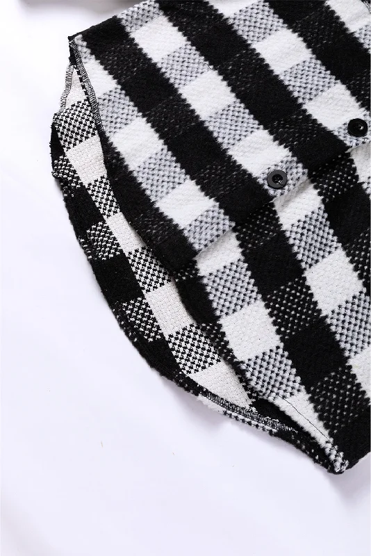 Trendy Plaid Jacket Elasticated Jacket Padded Jacket Insulated Jacket