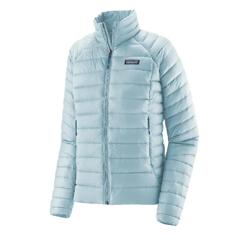 Patagonia Womens Down Sweater Chilled Blue Terry Terry Cloth Terry Knit