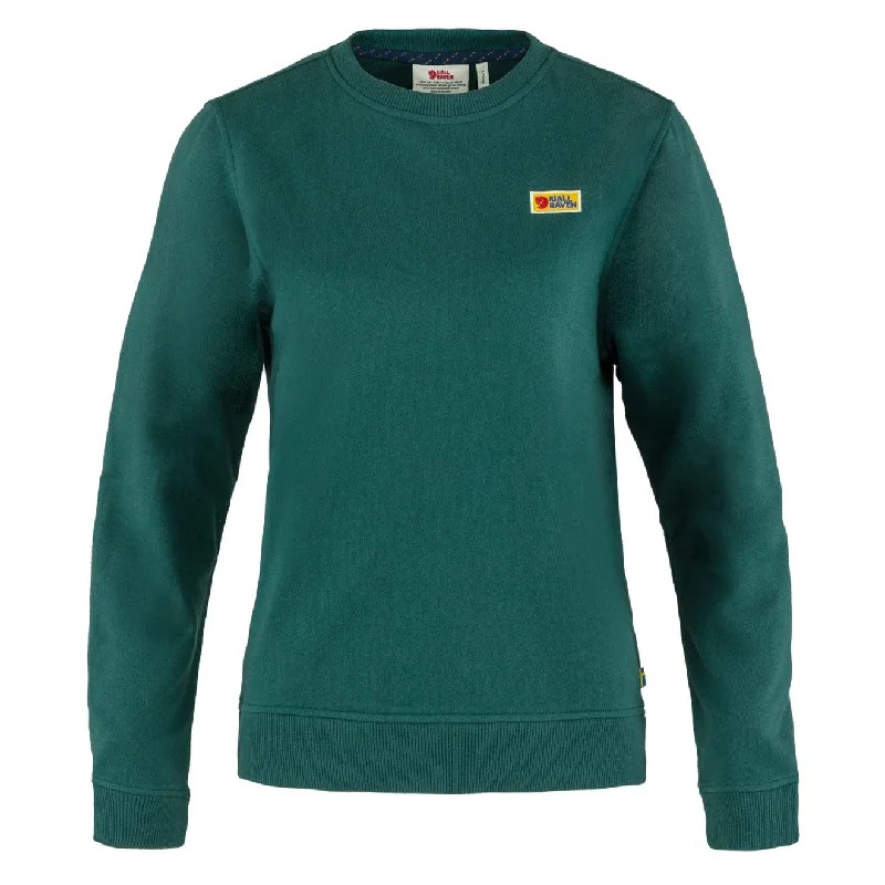 Fjallraven Womens Vardag Sweater Arctic Green Spandex Blend Rayon Blend Denim Blend