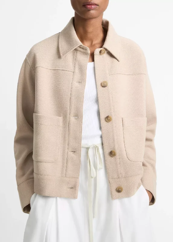 Double-Face Cropped Jacket Bomber Jacket Anorak Windbreaker
