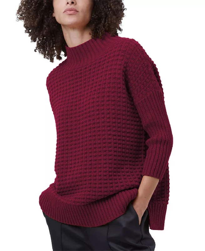 Mozart Popcorn High Neck Sweater - French Connection Silk Blend Satin Velvet