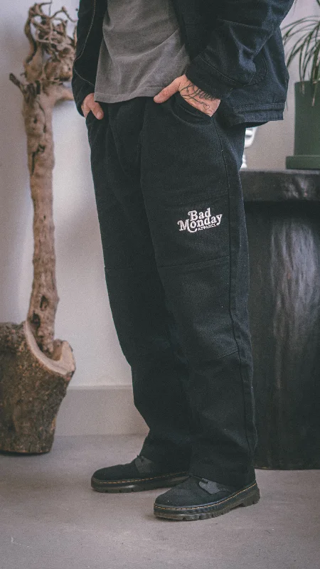 Logo Canvas Trousers Trousers Party Sparkling