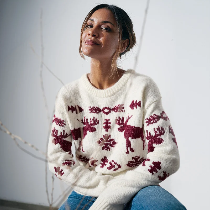 Spirited Moose Sweater Anti-Pilling Anti-Shrink Durable