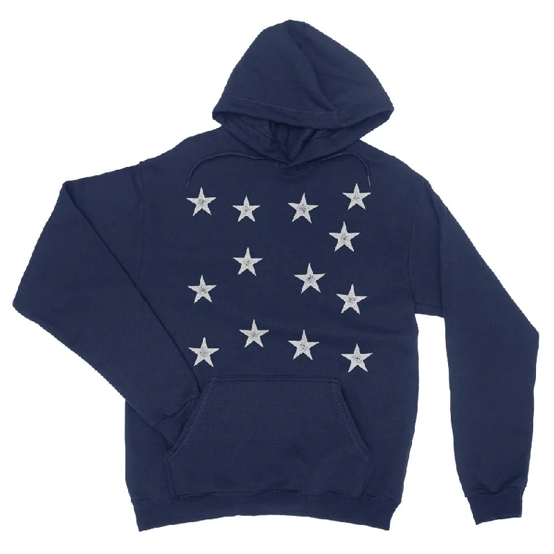 13 Stars Vintage Pullover Hooded Sweatshirt dolman Sleeve Top