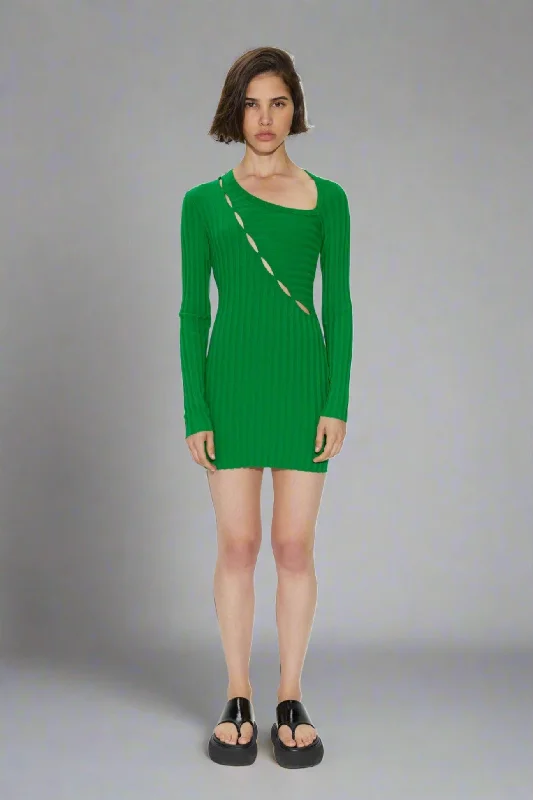 Cotton Citizen CAPRI CUT OUT DRESS- Kelly green