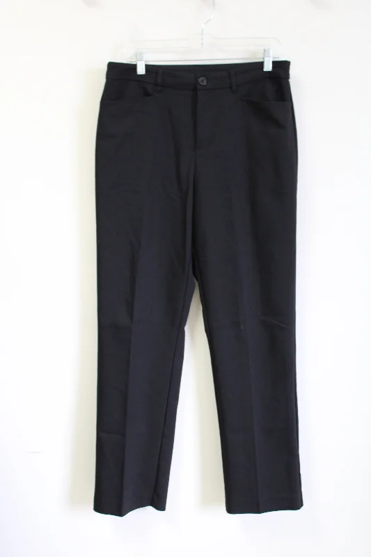 Christopher & Banks Black Trousers | 10 High Waist Slim Fit Ankle Length