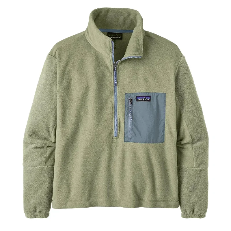 Patagonia Womens Microdini 1/2 Zip Fleece Pullover Salvia Green Turtleneck Warm Pullover