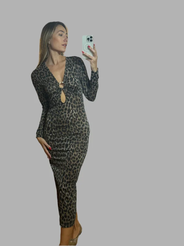 Melania Leopard Dress