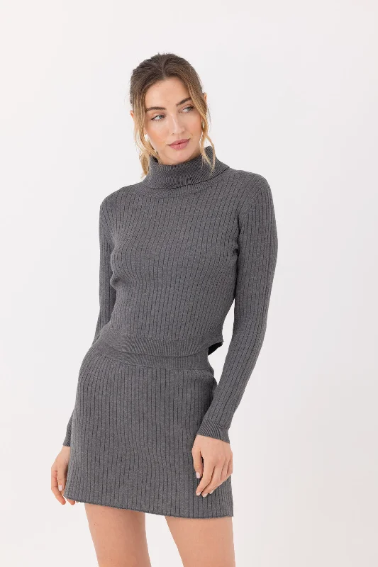 Cali Sweater Platinum - Sundays Solid Print Embellished
