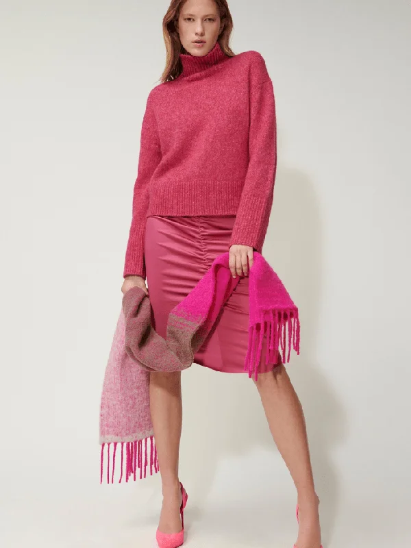 Luisa Cerano Pink Turtleneck Pullover 188302 5292 Col 0453 Crew Neck Wool
