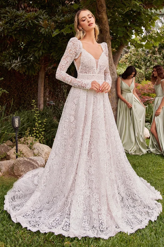Lace Bridal Gown with Removable Jacket by Ladivine CD862W Fitted Jacket Loose Jacket Oversized Jacket Lace Bridal Gown with Removable Jacket by Ladivine CD862W Fitted Jacket Loose Jacket Oversized Jacket
