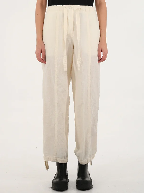 Trousers With Drawstring Trousers Formal Black