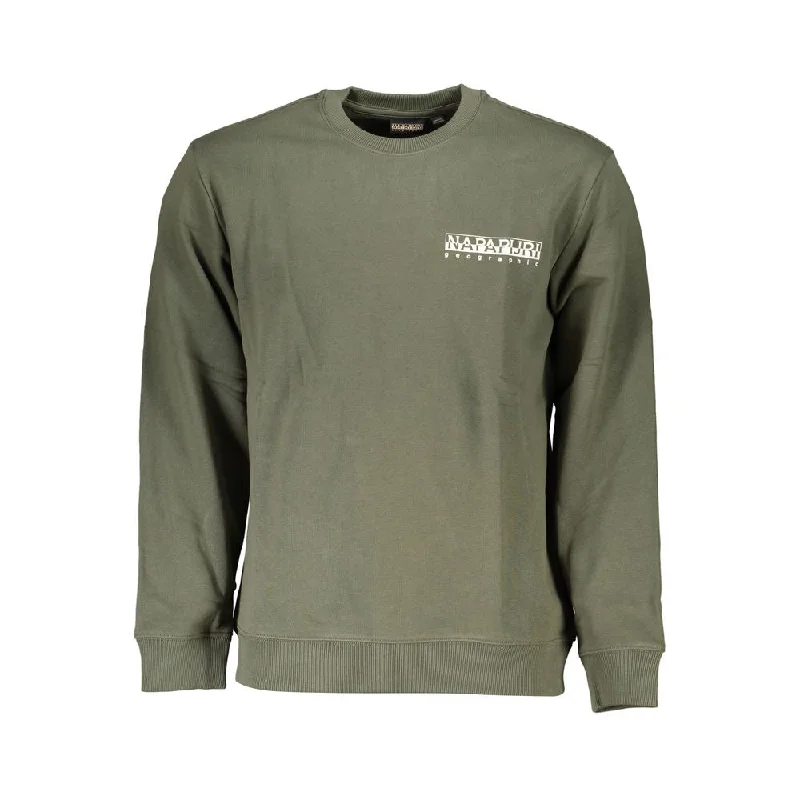 Green Cotton Men Sweater Boxy Sweater Fitted Sweater A-Line