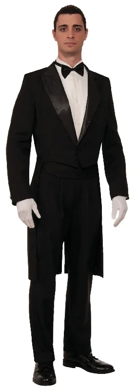 Mens Tuxedo Tailcoat + Trousers Adult Costume Male Halloween Trousers practical durable
