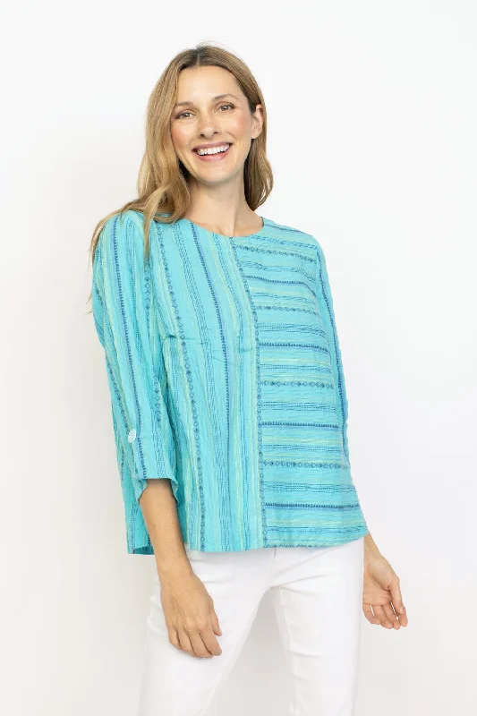 Habitat 46732 Costal Boho Button Back Pullover Crew Neck Wool