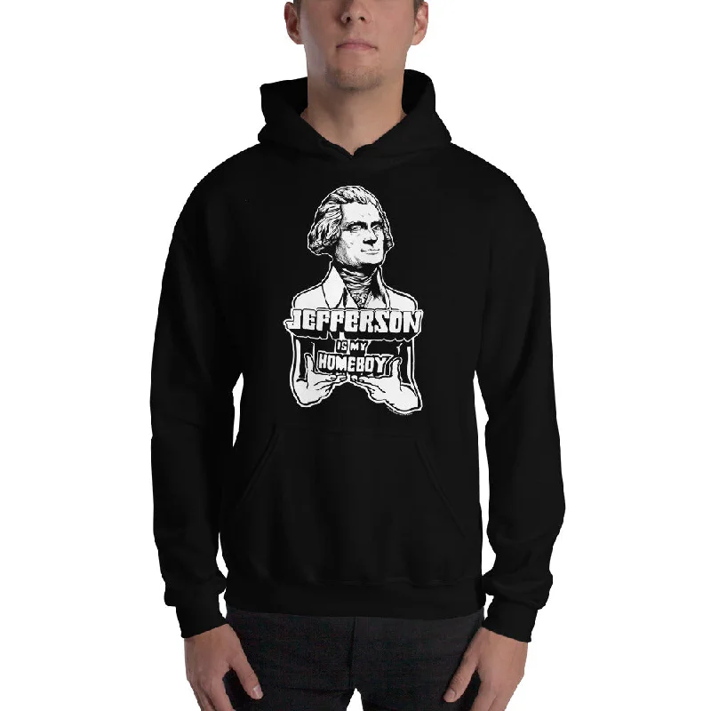 Jefferson Is My Homeboy Hooded Pullover Sweatshirt Lapel Neck Sweater
