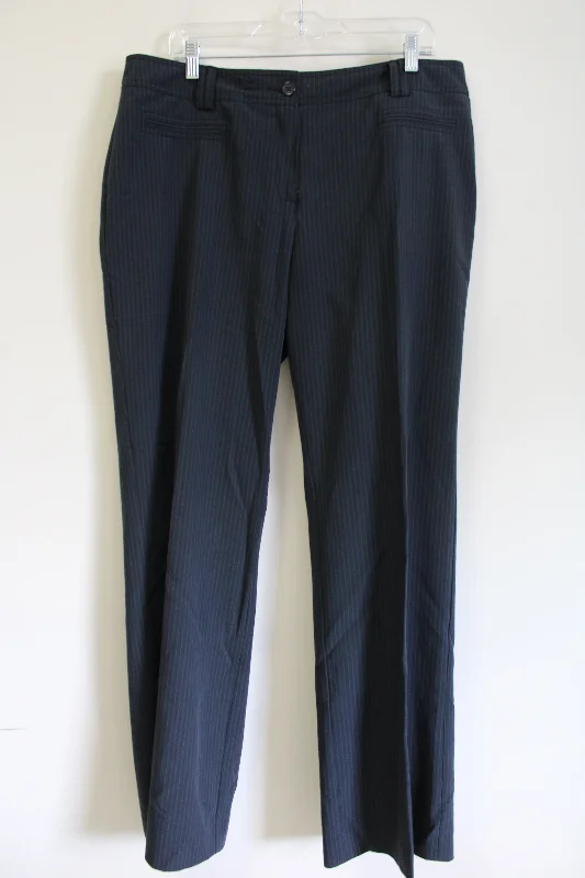 Oleg Cassini Dark Gray Pinstripe Trouser Pant | 16 Trousers Vintage Classic