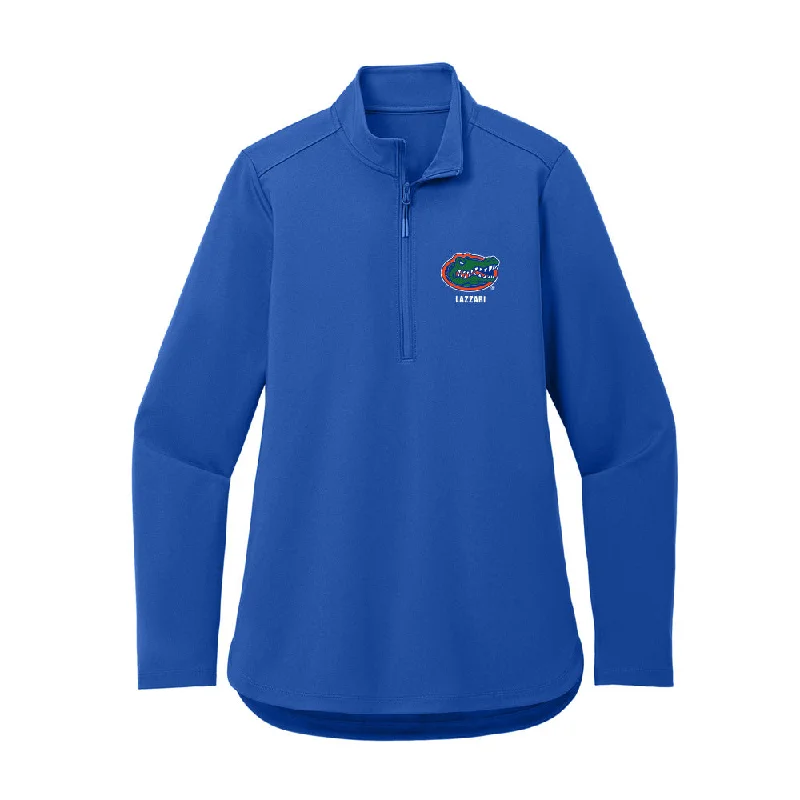 Florida - NCAA Women's Gymnastics : Ellie Lazzari - Women's Premium Quarter Zip Jacket V-Neck Jacket Boat Neck Jacket Square Neck Jacket