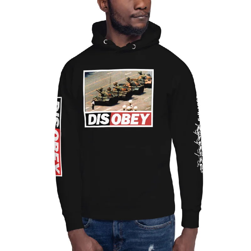 Tank Man DISOBEY 30th Anniversary Unisex Pullover Hoodie Long Bell Sleeve
