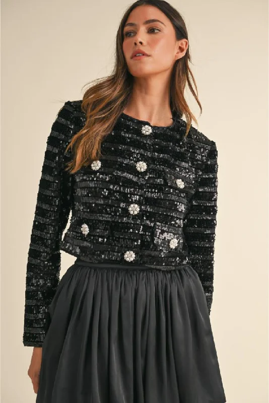 Taylor Sequined Velvet Jeweled Cropped Jacket Striped Jacket Polka Dot Jacket Floral Jacket