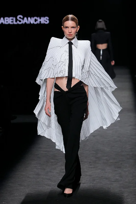 Pleated top with trousers Trousers Running Lightweight