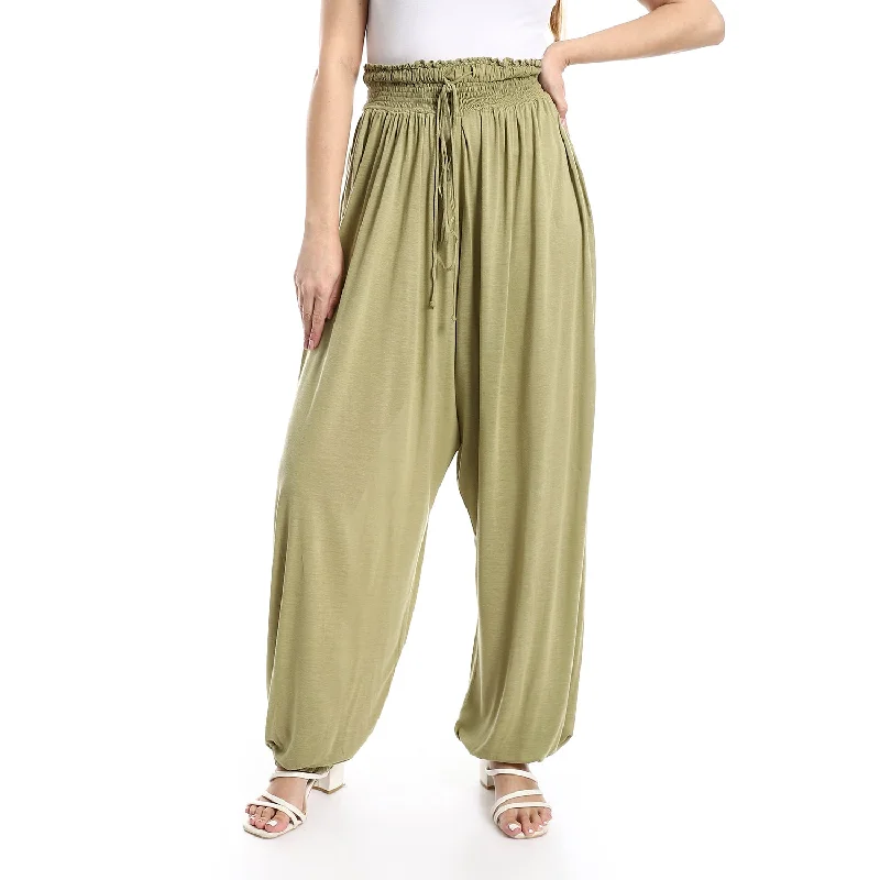 Wide Leg Trousers With Waist Elastic - Merch Trousers versatile functional