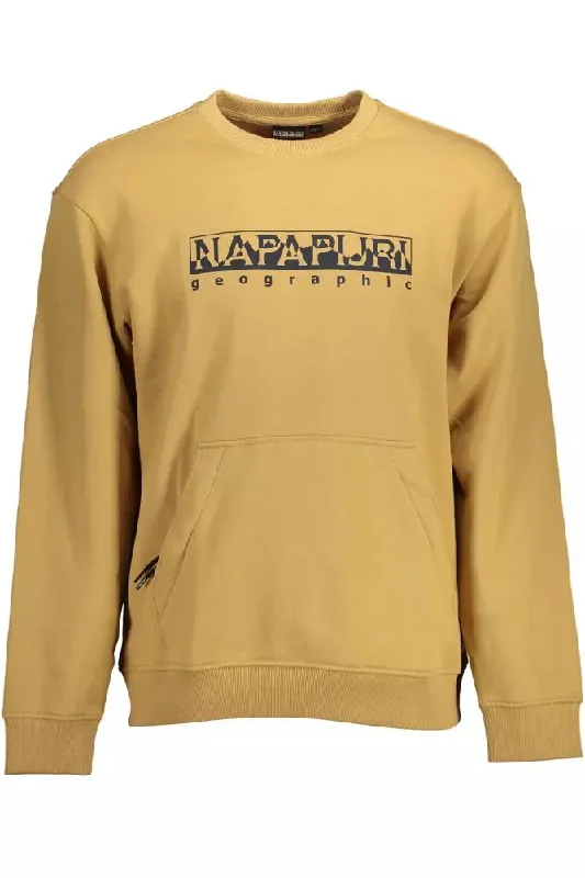 Beige Cotton Men Sweater Spandex Blend Rayon Blend Denim Blend