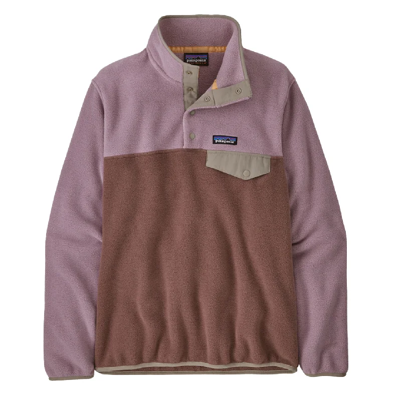 Patagonia Womens Lightweight Synch Snap-T Pullover Dulse Mauve Surplice Neck Pullover