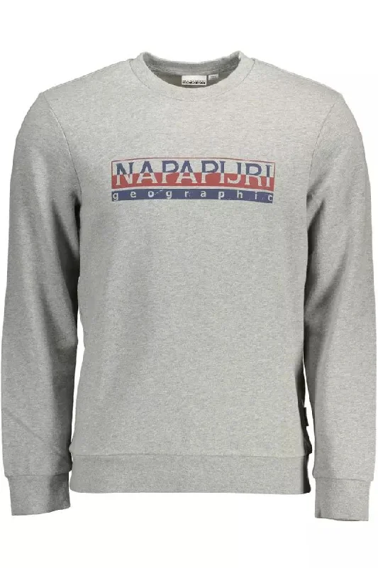 Gray Cotton Men Sweater Satin Blend Silk Blend Wool Blend