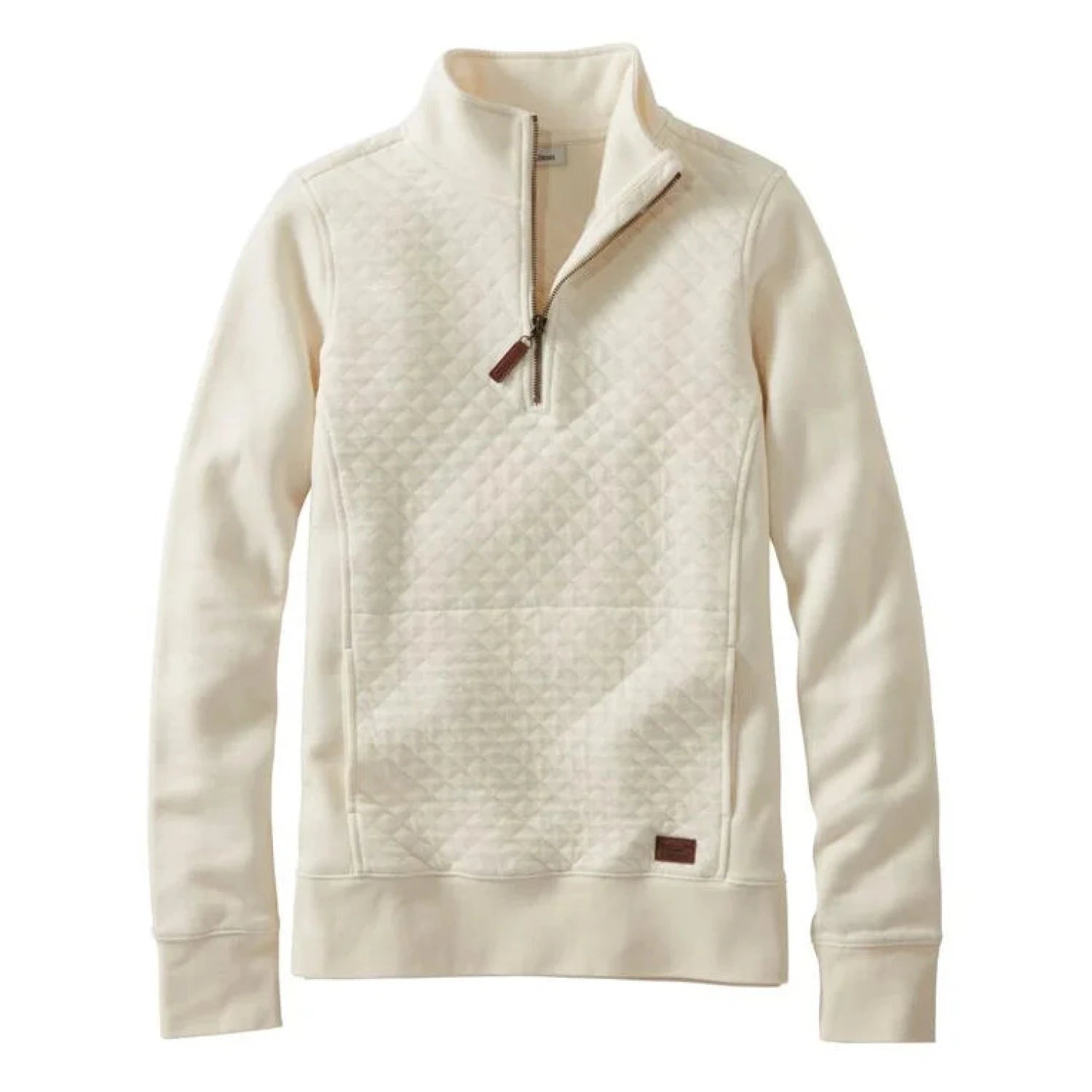 W's Quilted Quarter-Zip Pullover Sweater Ruffle Neck Pullover