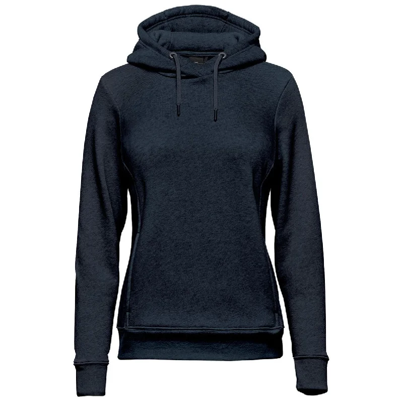 Stormtech Women's Navy Monashee Fleece Pullover Hoodie Short Sleeve Top