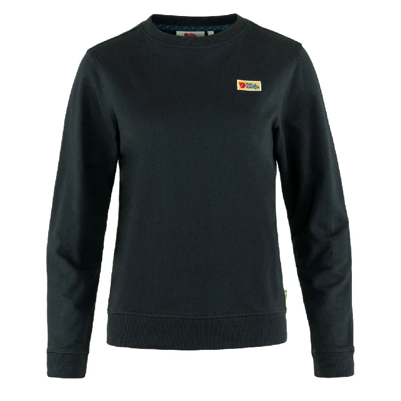 Fjallraven Womens Vardag Sweater Black Sequined Glittery Shiny