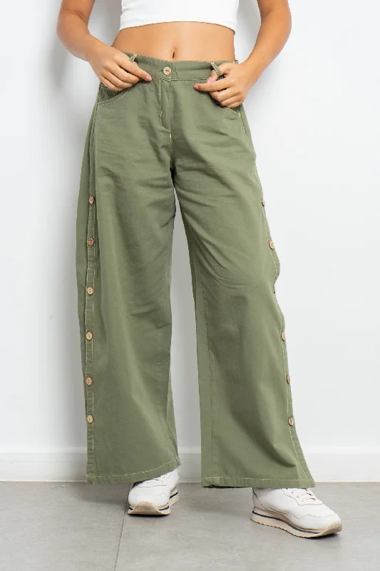 Buttoned Up Trousers - Azul Trousers practical durable