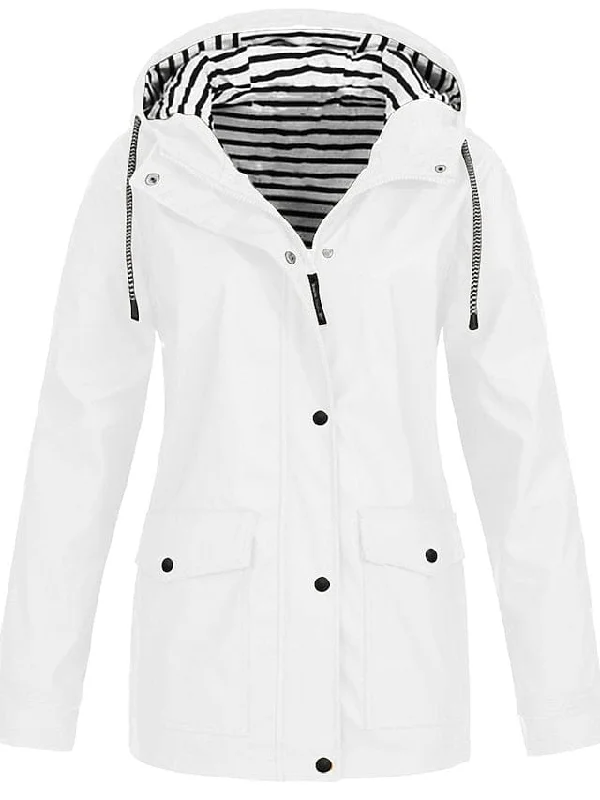 Women's Outdoor Jacket Welt Pockets Slit Pockets Flap Pockets