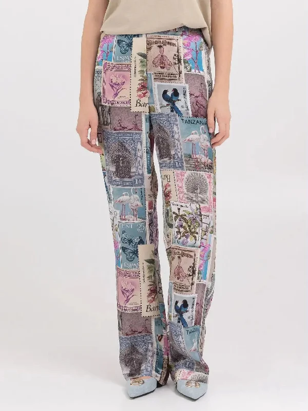 Replay W8108 Print Trousers Trousers Seasonal Trendy