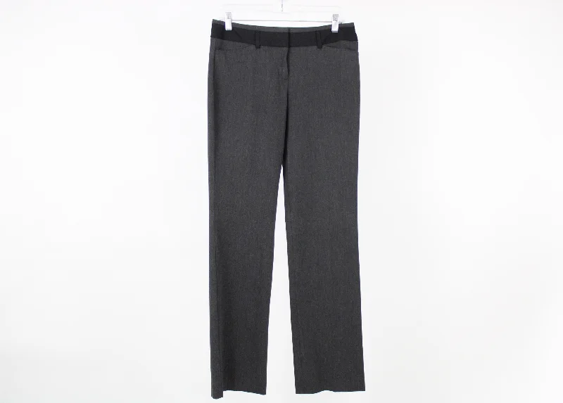 Express Editor Charcoal Gray Trousers | 4 Trousers Elastic Waist Soft