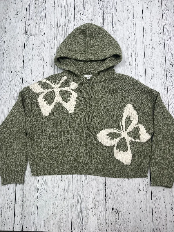 American Eagle green patterned cropped sweater - Hers L Wool Sweater Cotton Sweater Cashmere Sweater American Eagle green patterned cropped sweater - Hers L Wool Sweater Cotton Sweater Cashmere Sweater