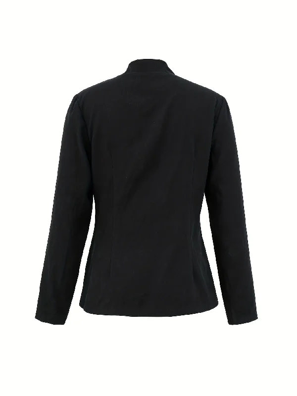 Casual Long Sleeve Jacket Hoodie Zip-Up Jacket Button-Up Jacket