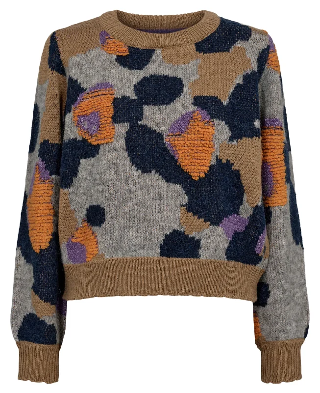 Nugrit Pullover - Medium Grey Melange Angora Wool Cozy