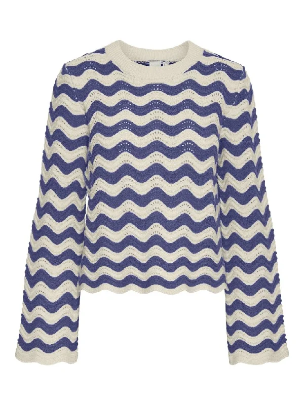 YAS Bertha - Strikket pullover Short Puff Sleeve
