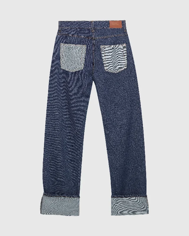 RIXO DENIM TROUSERS Trousers Culottes Wide Leg