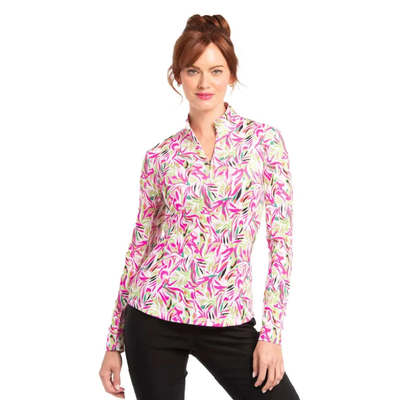 EP New York Tropical Zip Womens Golf Pullover Fine Merino Wool