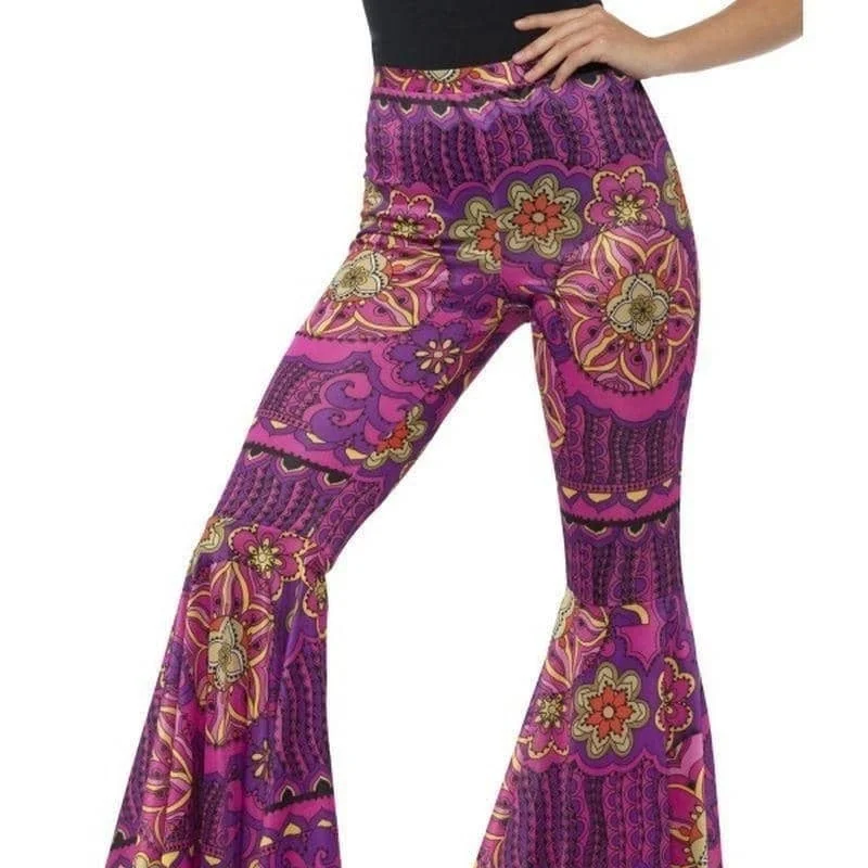 Woodstock Psychedelic Flared Trousers Ladies Trousers Versatile Stylish