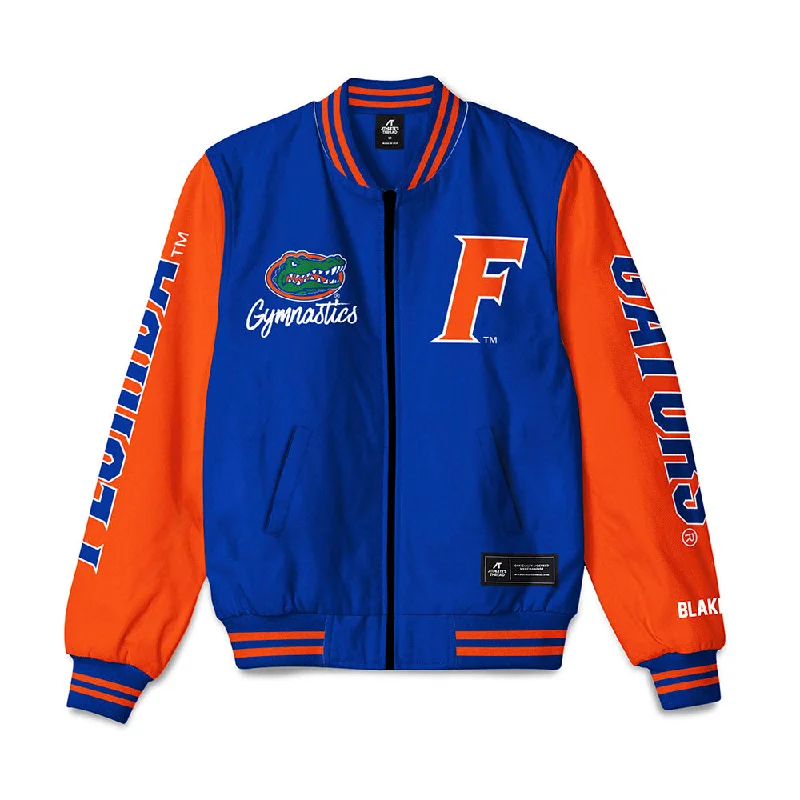 Florida - NCAA Women's Gymnastics : Skye Blakely - Bomber Jacket Hoodie Zip-Up Jacket Button-Up Jacket