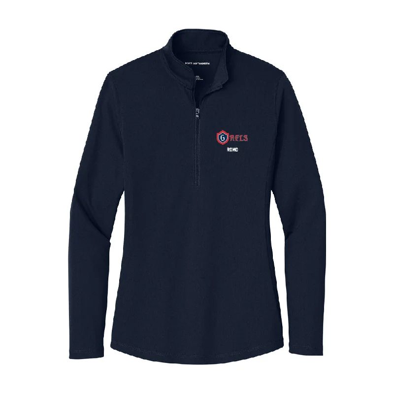 SMC - NCAA Women's Soccer : Micaela Romo - Women's Lightweight Quarter Zip Jacket Notch Collar Jacket Peter Pan Collar Jacket Cowl Neck Jacket