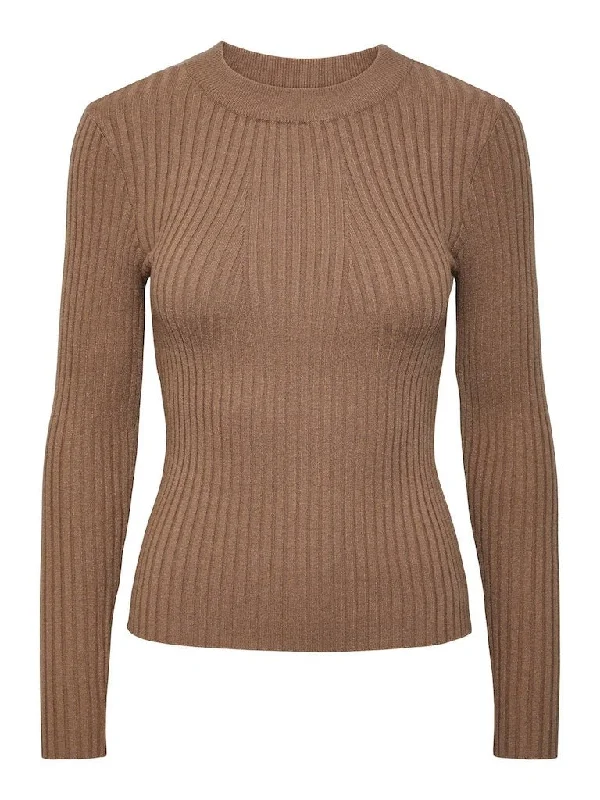Pieces Crista - Pullover strik Bardot Neck Top