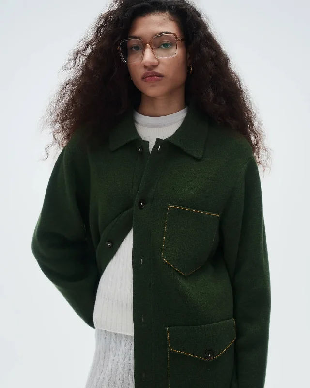 Industry Jacket in Jade Welt Pockets Slit Pockets Flap Pockets