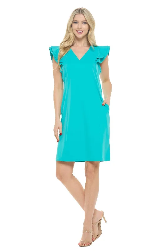 Aryeh "Shania" Dress in Teal FINAL SALE