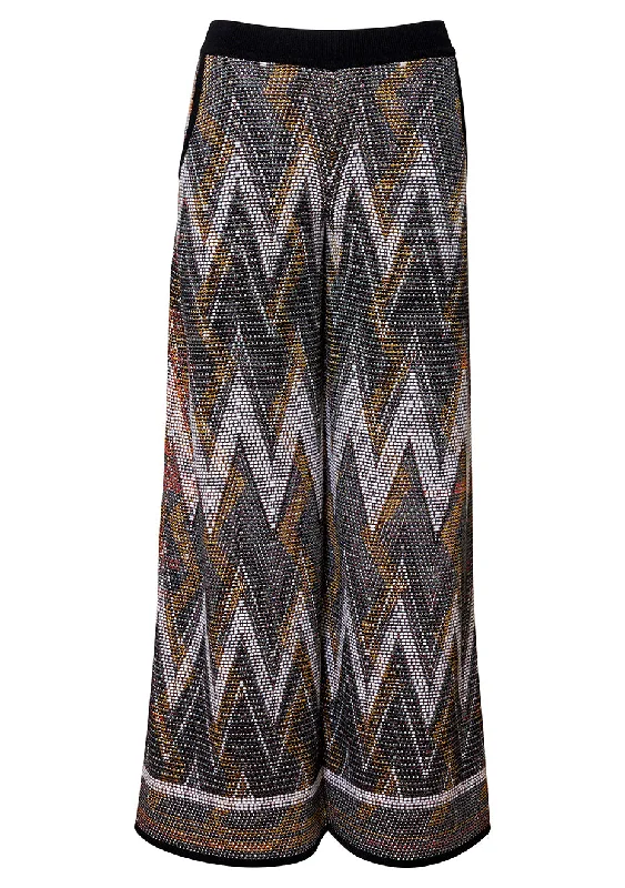 Zigzag Multicolor Trousers Trousers Denim Distressed