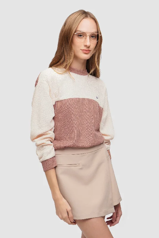 Cut And Sew Pullover Bolero Style Sweater